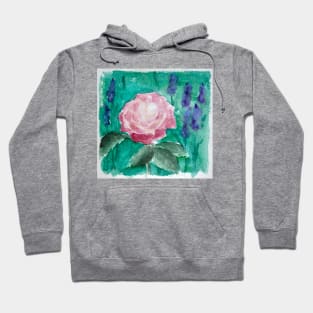 watercolor rose Hoodie